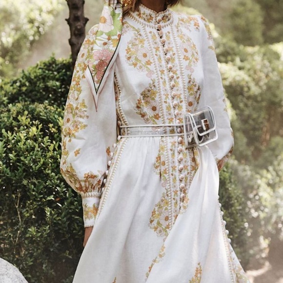 Zimmermann | Dresses | Zimmermann Super Eight Tubular Long Sleeve Linen Maxi  Dress | Poshmark